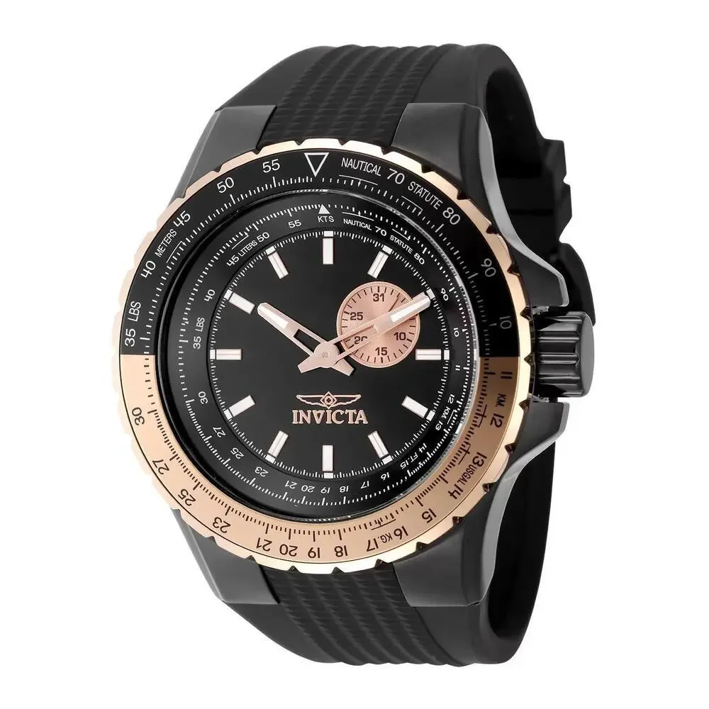 NWT Invicta 49725 Aviator | Quartz | Black | Men's Watch